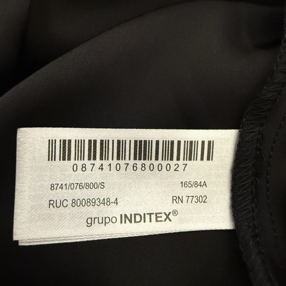 Elegant NWT Zara Satin Slip Black Midi Dress with Beaded Shoulder Straps Size S - Picture 12 of 15